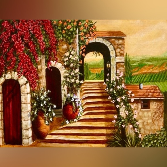 Hand Crafted Other - Hand crafted Art Print- “The Vineyard “